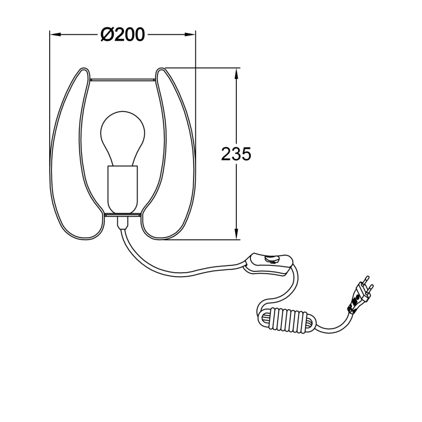 Fabas Luce 3677-34-102 - Namizna svetilka CAMP 1xE27/40W/230V bela