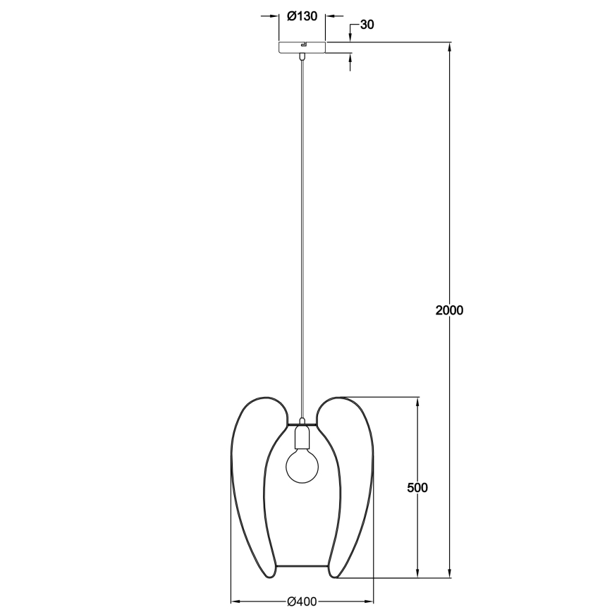 Fabas Luce 3677-45-102 - Lestenec na vrvici CAMP 1xE27/40W/230V bela