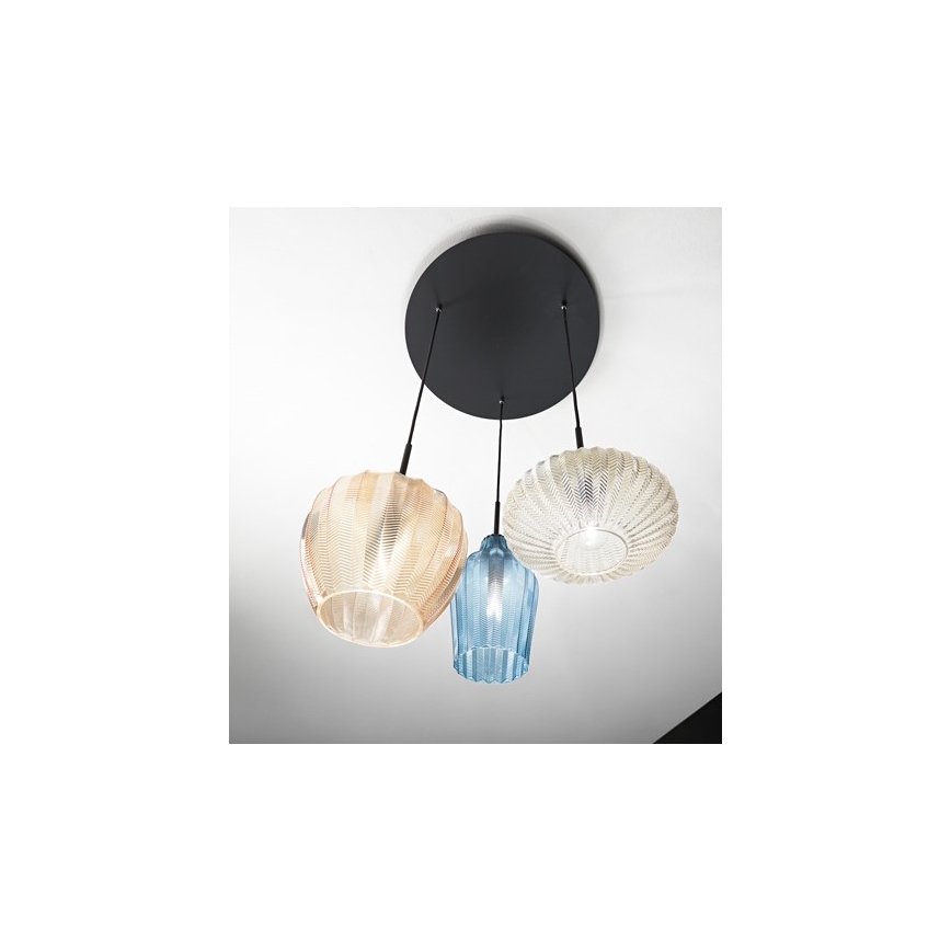 Fabas Luce 3725-47-363 - Lestenec na vrvici OLBIA 3xE27/40W/230V