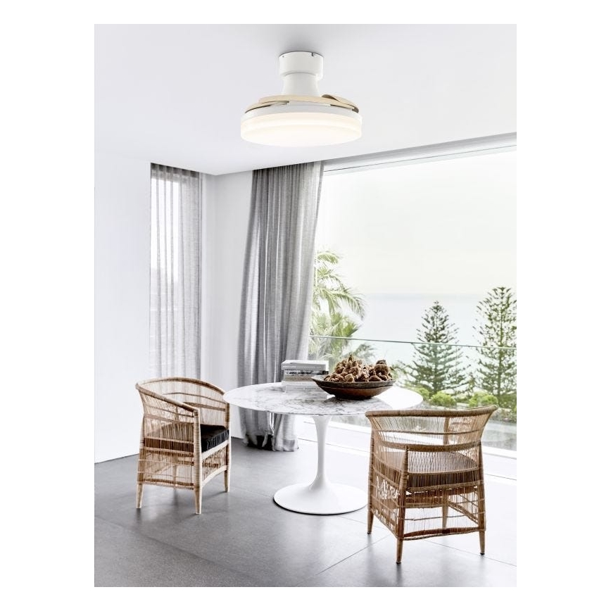 FANAWAY 210664 - LED Zatemnitveni stropni ventilator ORBIT LED/25W/230V bež/bela + Daljinski upravljalnik