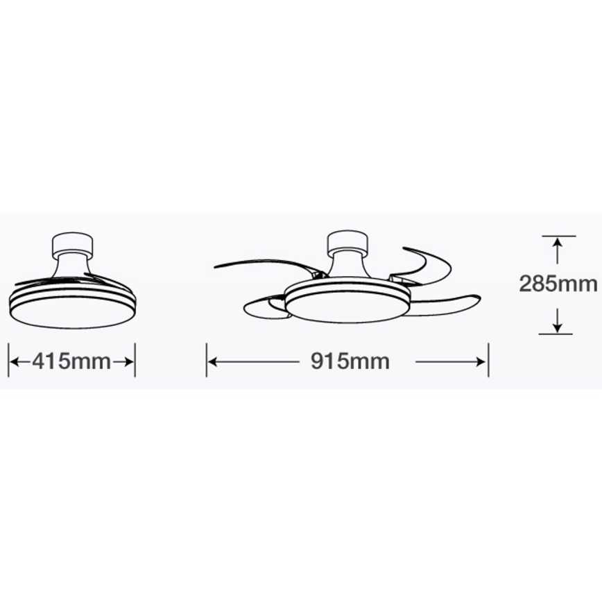 FANAWAY 210664 - LED Zatemnitveni stropni ventilator ORBIT LED/25W/230V bež/bela + Daljinski upravljalnik