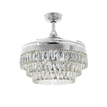 FANAWAY 212923 - LED Stropni ventilator VEIL 6xE14/4,5W/230V sijajni krom + Daljinski upravljalnik