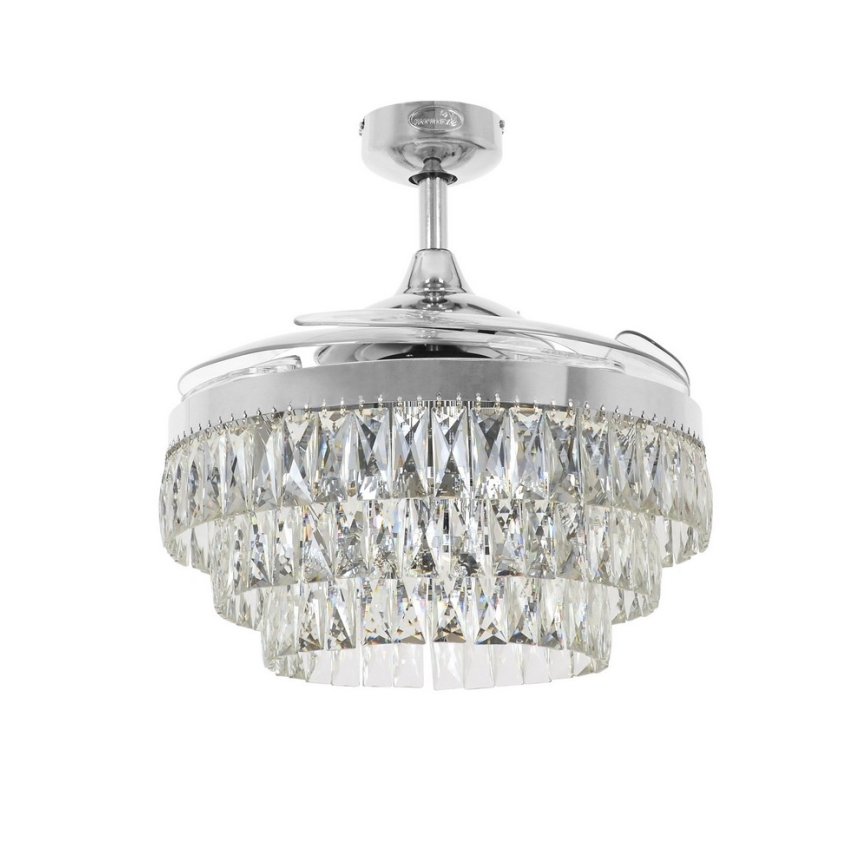 FANAWAY 212923 - LED Stropni ventilator VEIL 6xE14/4,5W/230V sijajni krom + Daljinski upravljalnik