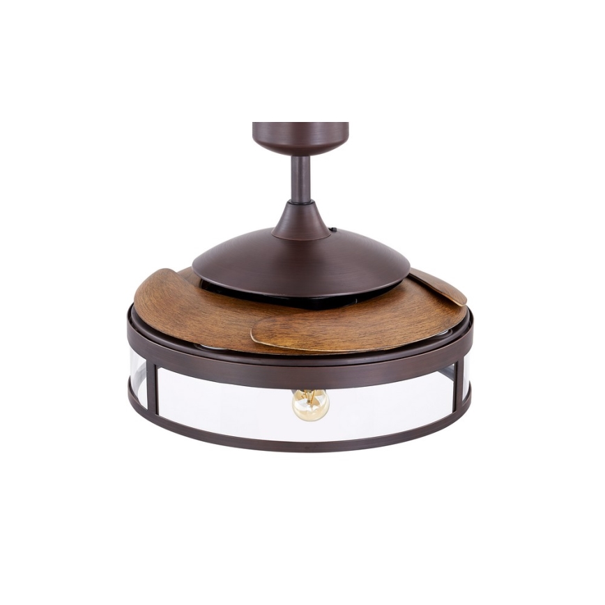 FANAWAY 212925 - LED Stropni ventilator CLASSIC 3xE27/4W/230V rjava + Daljinski upravljalnik