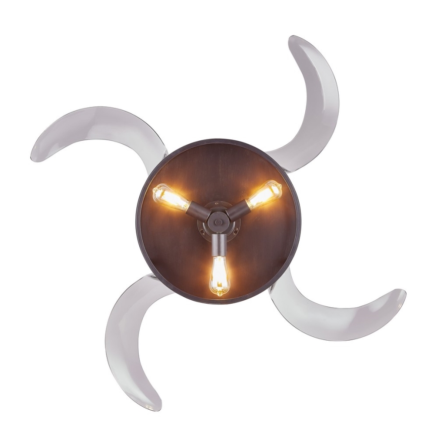FANAWAY 212927 - LED Stropni ventilator CLASSIC 3xE27/4W/230V črna + Daljinski upravljalnik
