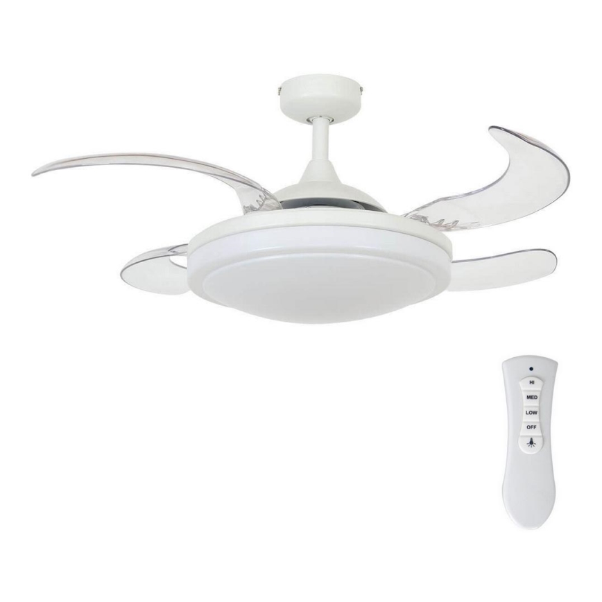 FANAWAY 212980 - Stropni ventilator EVORA 2xE27/15W/230V bela + Daljinski upravljalnik