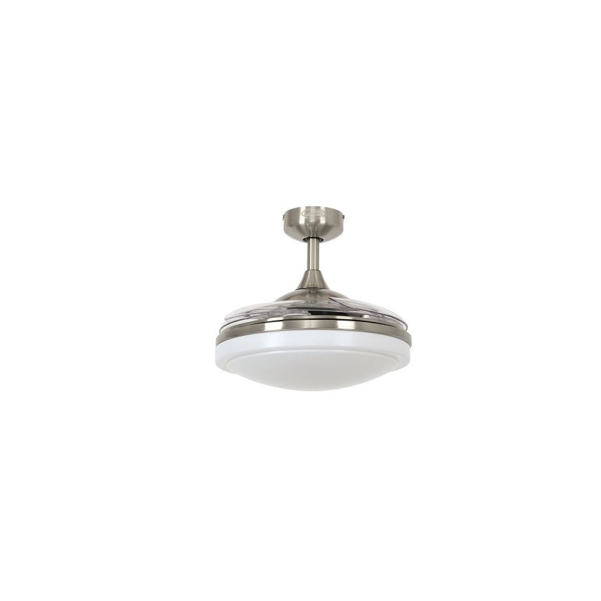 FANAWAY 212982 - Stropni ventilator EVORA 2xE27/20W/230V sijajni krom + Daljinski upravljalnik