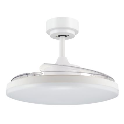 FANAWAY 21612949 - LED zatemnitveni stropni ventilator STROLL LED/30W/230V 2700/3500/5000K premer 106 cm bela/prosojna + daljinski upravljalnik