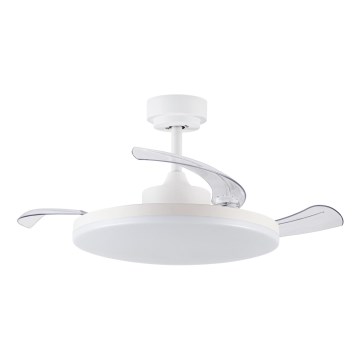 FANAWAY 21612949 - LED Zatemnitveni stropni ventilator STROLL LED/30W/230V 2700/3500/5000K pr. 106 cm bela/prozorna + Daljinski upravljalnik