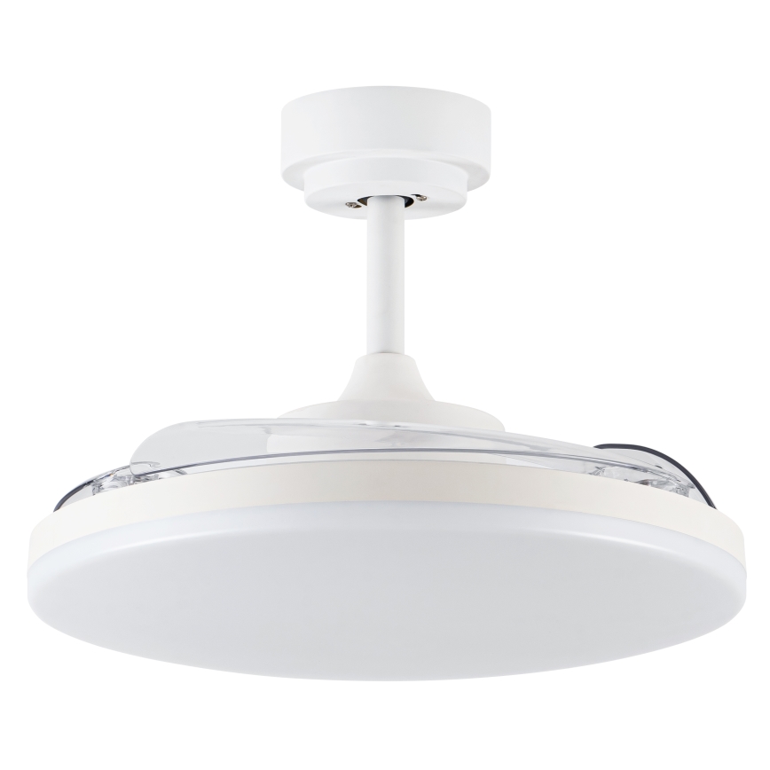 FANAWAY 21612949 - LED Zatemnitveni stropni ventilator STROLL LED/30W/230V 2700/3500/5000K pr. 106 cm bela/prozorna + Daljinski upravljalnik