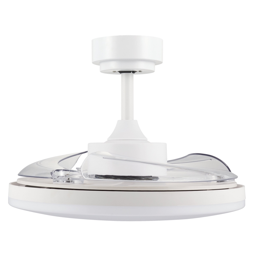 FANAWAY 21612949 - LED Zatemnitveni stropni ventilator STROLL LED/30W/230V 2700/3500/5000K pr. 106 cm bela/prozorna + Daljinski upravljalnik