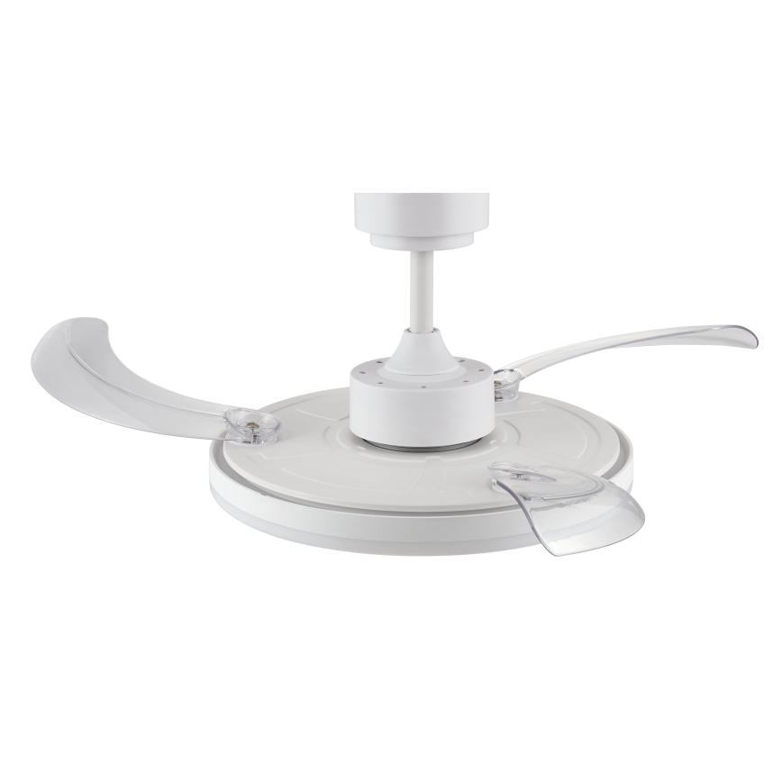 FANAWAY 21612949 - LED Zatemnitveni stropni ventilator STROLL LED/30W/230V 2700/3500/5000K pr. 106 cm bela/prozorna + Daljinski upravljalnik