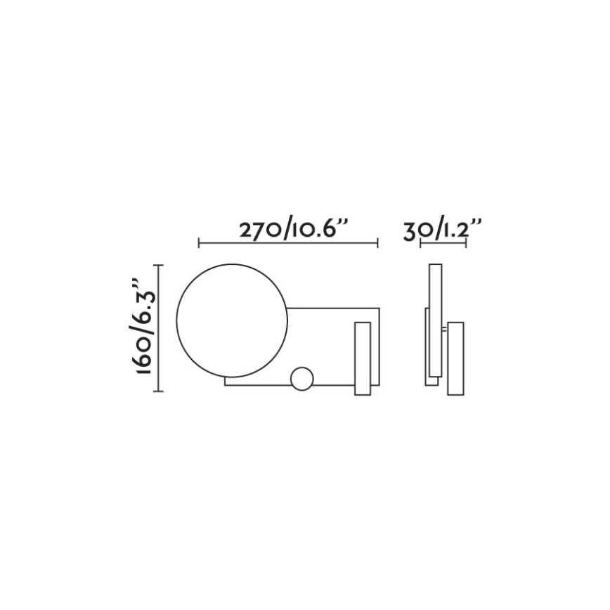 FARO 20066 - LED Zatemnitvena mala stenska svetilka KLEE LED/10W/230V + LED/3W levo