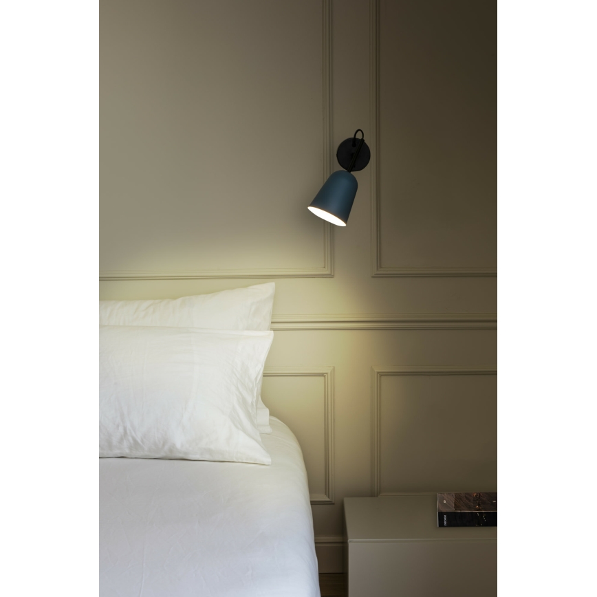 FARO 28274 - Stenska svetilka STUDIO 1xE14/8W/230V modra/črna