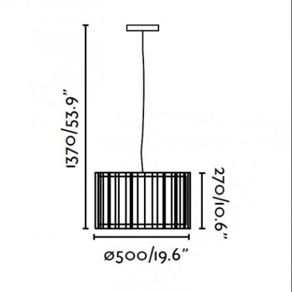 Faro 29309 - Lestenec na vrvici LINDA 1xE27/100W/230V