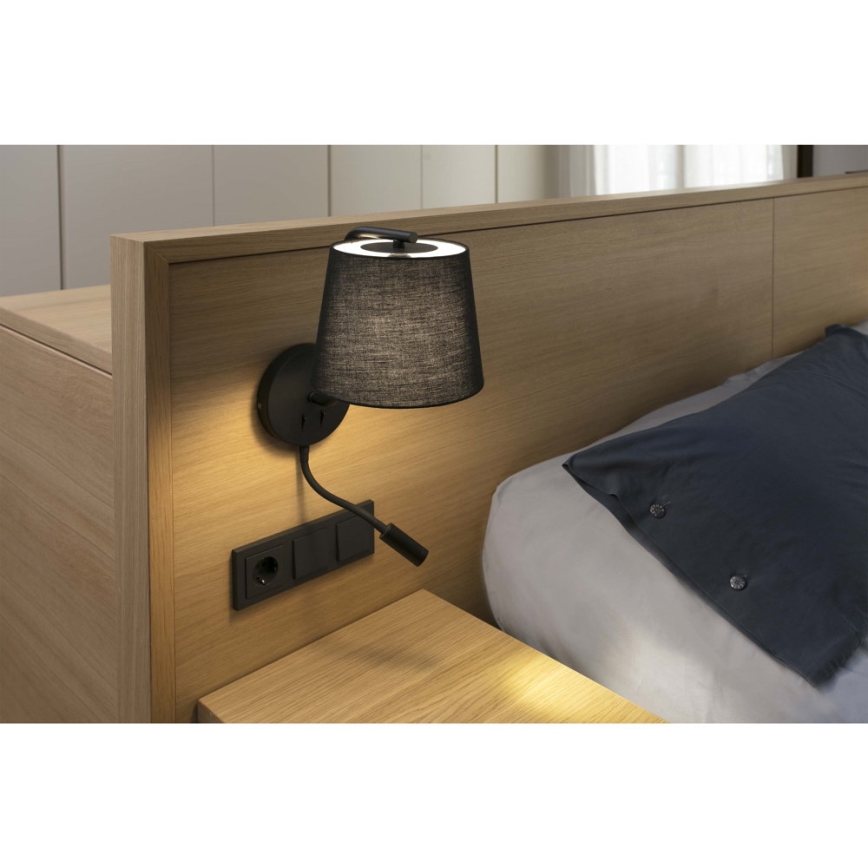 FARO 29330 - LED stenska svetilka BERNI 1xE27/20W/230V + LED/3W