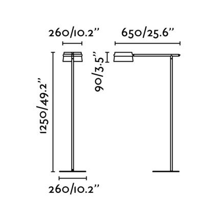 FARO 29569 - LED Zatemnitvena stoječa svetilka LOOP LED / 6W / 230V