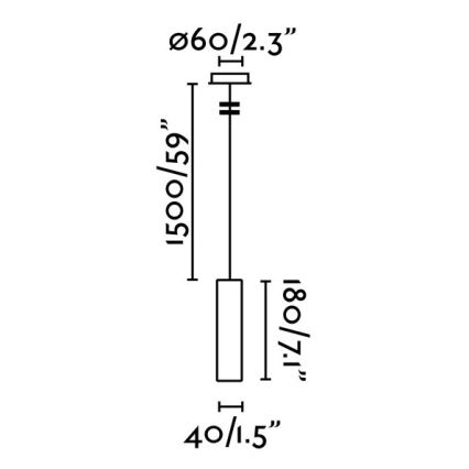 FARO 29895 - LED Lestenec na vrvici ORA LED/4W/230V črn