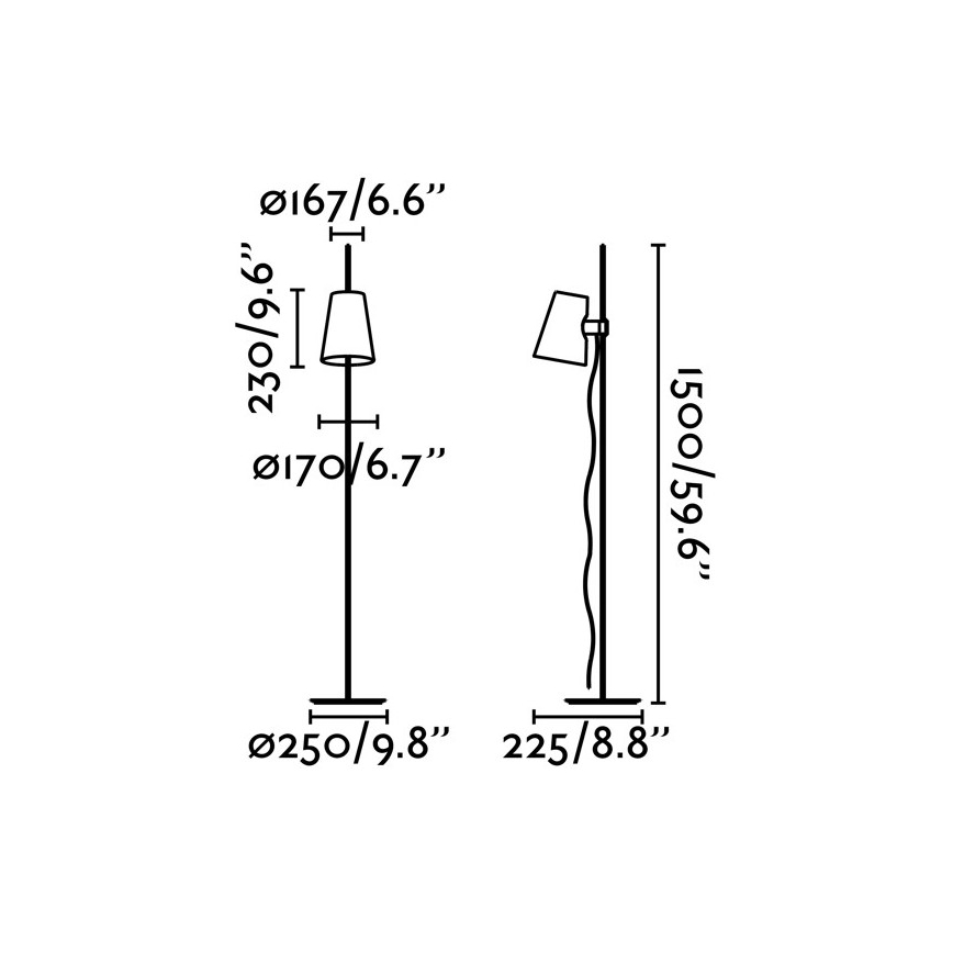 FARO 29998 - Stoječa svetilka LUPE 1xE27/20W/230V krom