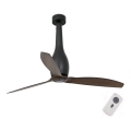FARO 32004 - Stropni ventilator ETERFAN črna/rjava pr. 128 cm + Daljinski upravljalnik