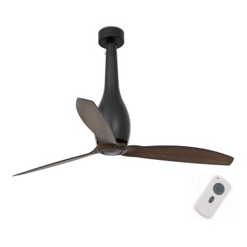 FARO 32004 - Stropni ventilator ETERFAN črna/rjava pr. 128 cm + Daljinski upravljalnik