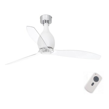 FARO 32025 - Stropni ventilator MINI ETERFAN mat bela/prozorna