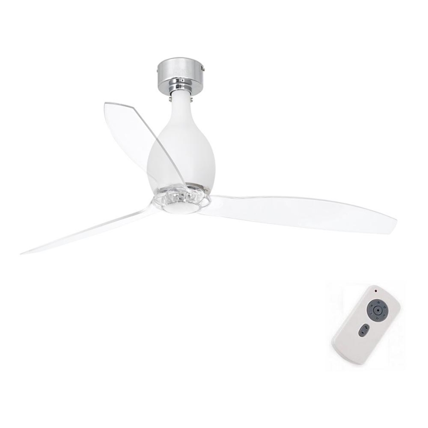 FARO 32025 - Stropni ventilator MINI ETERFAN mat bela/prozorna