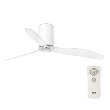 FARO 32039 - Stropni ventilator MINI TUBE VENTIL prozorna pr. 128 cm + Daljinski upravljalnik