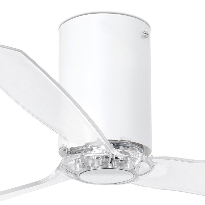 FARO 32039 - Stropni ventilator MINI TUBE VENTIL prozorna pr. 128 cm + Daljinski upravljalnik
