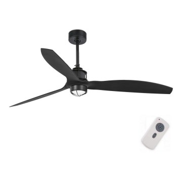 FARO 32100-10 - LED Stropni ventilator JUST FAN LED/17W/230V črna + Daljinski upravljalnik