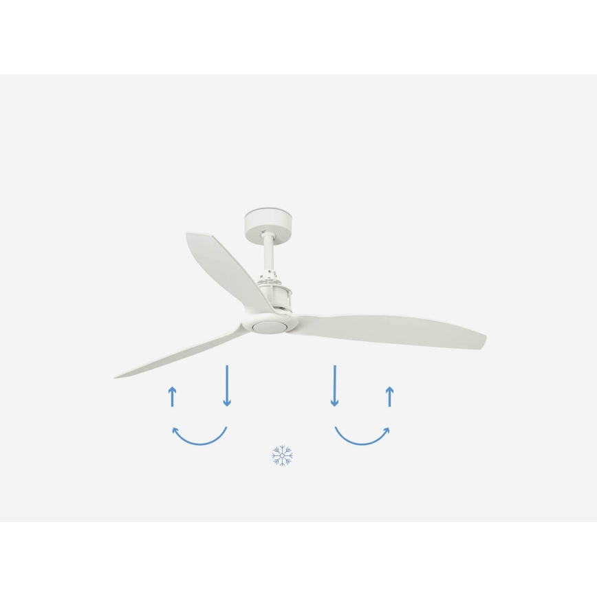 FARO 32101WP - Stropni ventilator JUST FAN M bela pr. 128 cm SMART + Daljinski upravljalnik
