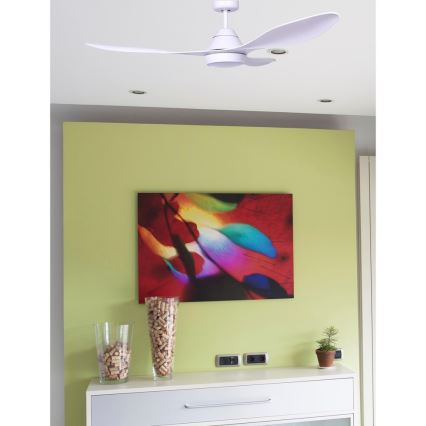 FARO 33346 - LED Stropni ventilator POLARIS LED/18W/230V bela pr. 132 cm + Daljinski upravljalnik