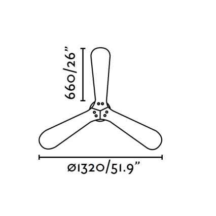 FARO 33370 - Stropni ventilator LANTAU