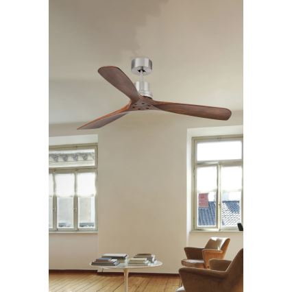 FARO 33370DC - Stropni ventilator LANTAU rjava/mat krom pr. 132 cm + Daljinski upravljalnik