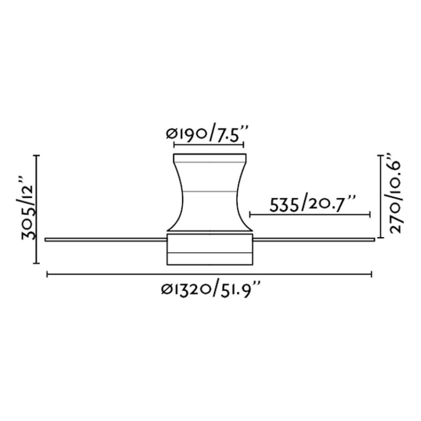 FARO 33385 - Stropni ventilator TONSAY 2xE27/15W/230V