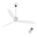 FARO 33394 - Stropni ventilator JUST FAN sijajni krom/prozorna + Daljinski upravljalnik