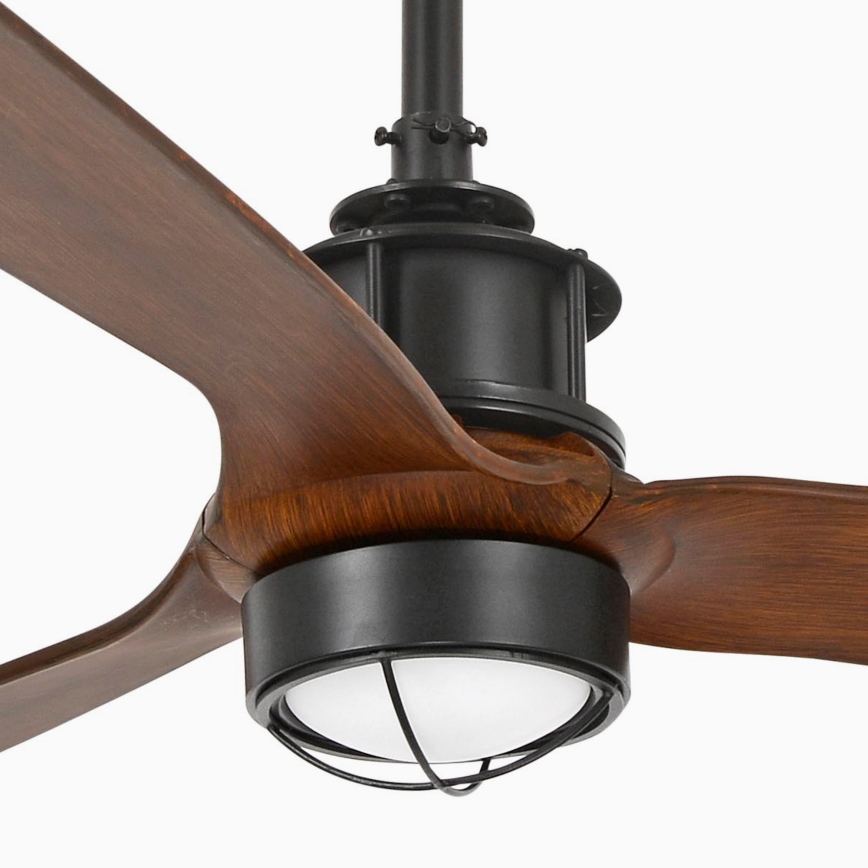 FARO 33395-10 - LED Stropni ventilator JUST FAN LED/16W/230V črna/rjava pr. 128 cm + Daljinski upravljalnik