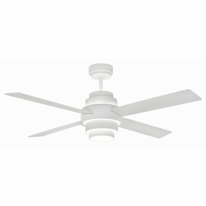FARO 33397 - LED Stropni ventilator DISC FAN 2xLED/35W/230V bela + Daljinski upravljalnik
