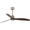 FARO 33398WT1N - LED zatemljiv stropni ventilator JUST FAN M LED/16W/230V, premer 128 cm, rjava/medenina, Wi‑Fi Tuya + daljinski upravljalnik