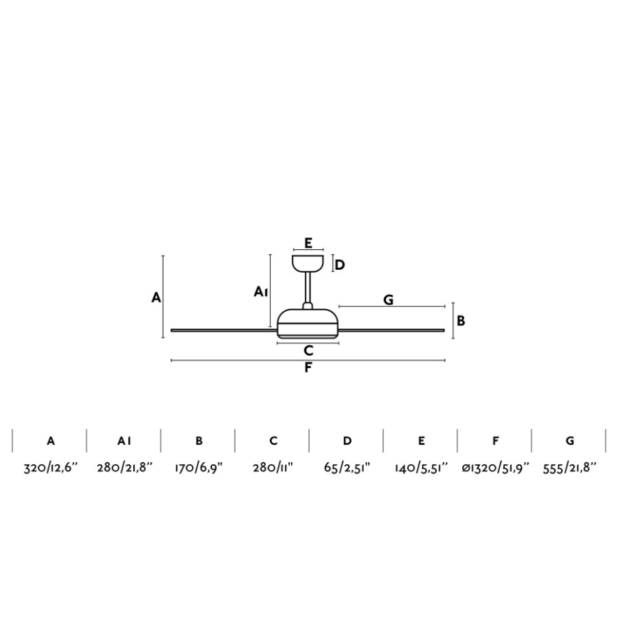 FARO 33420 - Stropni ventilator NOVA bela/rjava