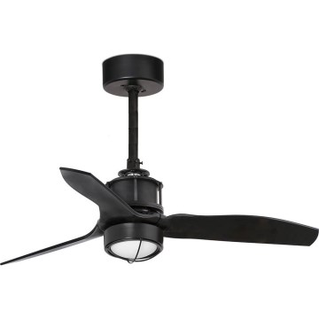 FARO 33424WT1N - Zatemnljiv LED stropni ventilator JUST FAN z LED/16W/230V premer 81 cm črna Wi-Fi Tuya + daljinski upravljalnik