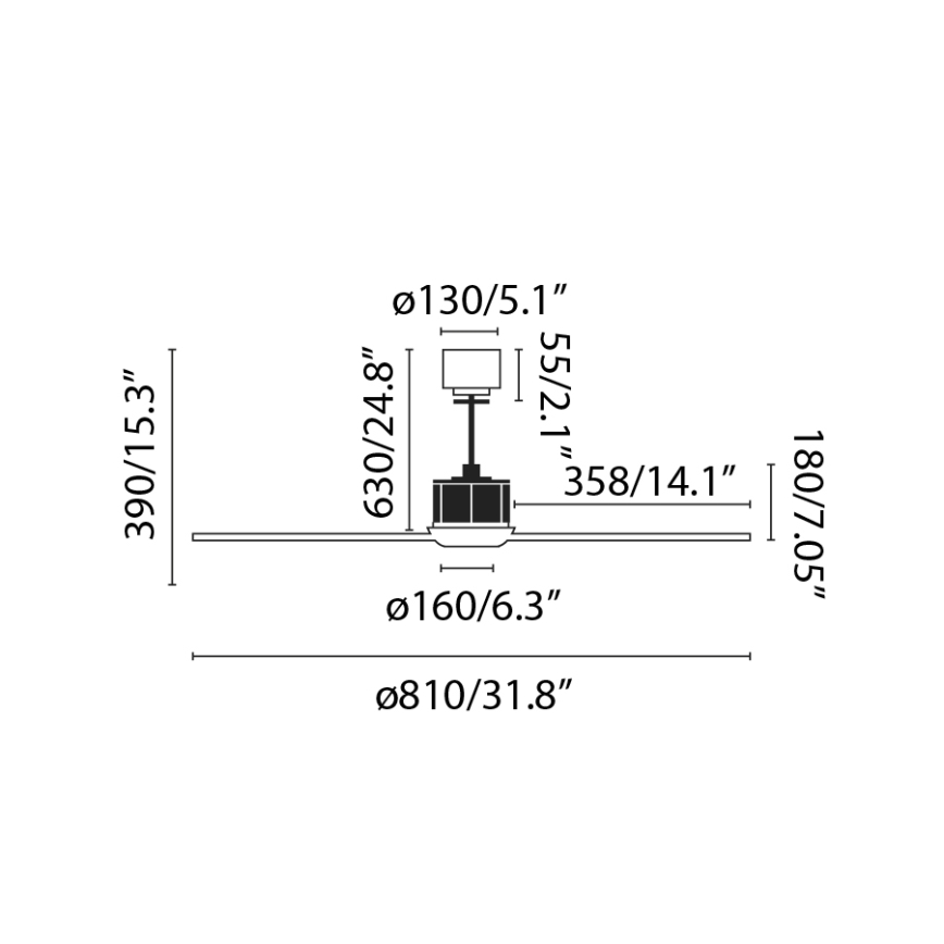 FARO 33425 - Stropni ventilator JUST FAN pr. 81 cm + Daljinski upravljalnik