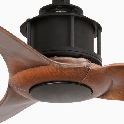 FARO 33425WT - Stropni ventilator JUST FAN S Ø 81 cm rjav/črn Wi-Fi Tuya + daljinski upravljalnik