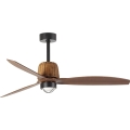 FARO 334351N - LED zatemljiv stropni ventilator WEAVER M LED/16W/230V, premer 128 cm, rjava/črna + daljinski upravljalnik