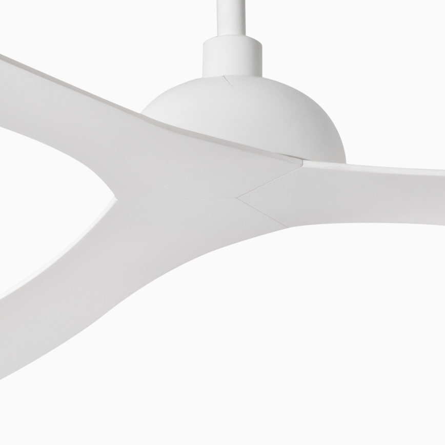 FARO 33446WT - Stropni ventilator GOTLAND L bela pr. 132 cm Wi-Fi Tuya + Daljinski upravljalnik