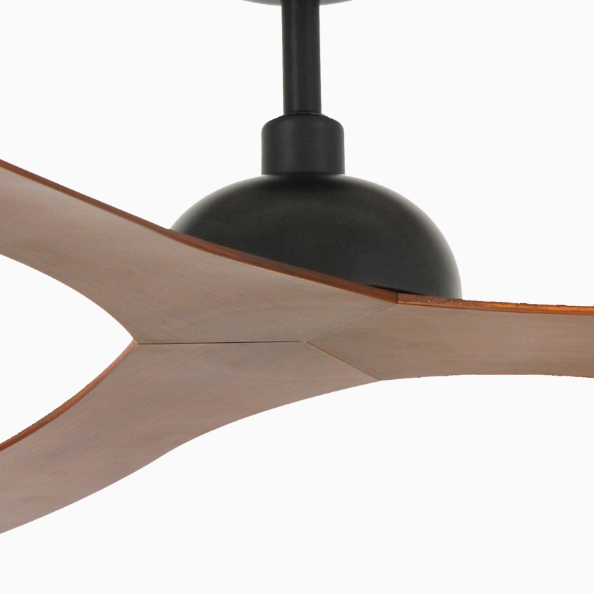 FARO 33447WT - Stropni ventilator GOTLAND L rjava/črna pr. 132 cm Wi-Fi Tuya + Daljinski upravljalnik