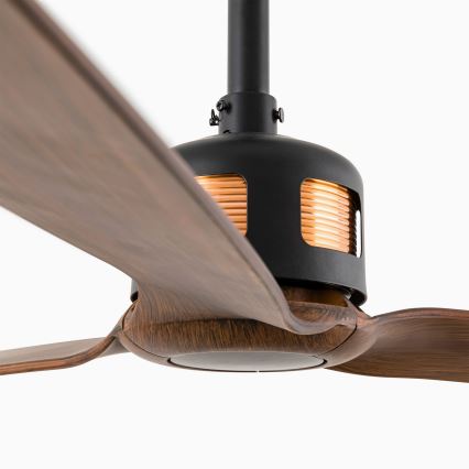 FARO 33451WT - Stropni ventilator COPPER FAN M, premer 128 cm, rjava/črna, Wi‑Fi Tuya + daljinski upravljalnik