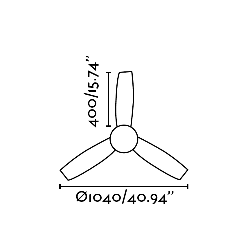 FARO 33454 - Stropni ventilator MINI UFO 2xE27/15W/230V