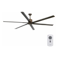 FARO 33462A - Stropni ventilator ANDROS XL rjava pr. 213 cm + Daljinski upravljalnik
