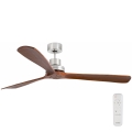 FARO 33464DC - Stropni ventilator LANTAU XL rjava/mat krom pr. 168 cm + Daljinski upravljalnik